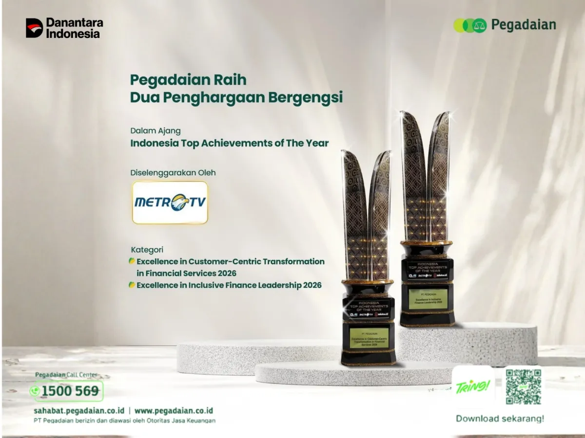 Pegadaian Sabet Dua Penghargaan Indonesia Top Achievements 2026