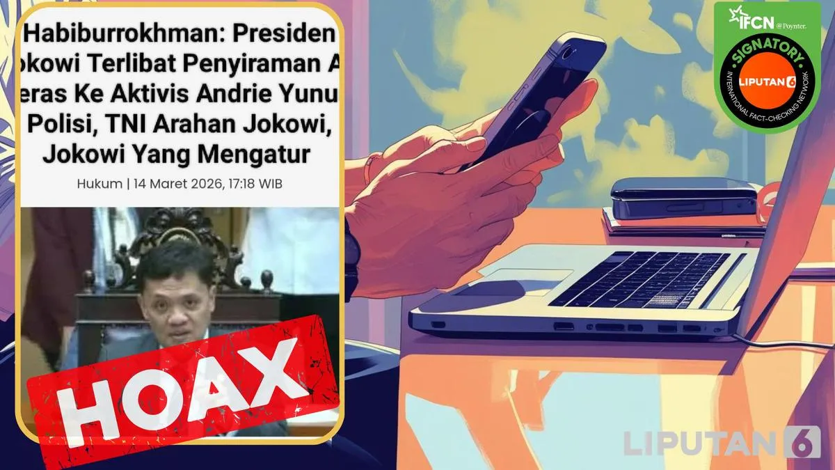 Cek Fakta: Artikel Mengatasnamakan Habiburokhman yang Menuding Jokowi Terlibat Penyiraman Air Keras Aktivis KontraS adalah Hoaks