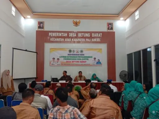 Pemdes Betung Barat Gelar Musdes Penyampaian LKPPD Akhir Tahun Anggaran 2025