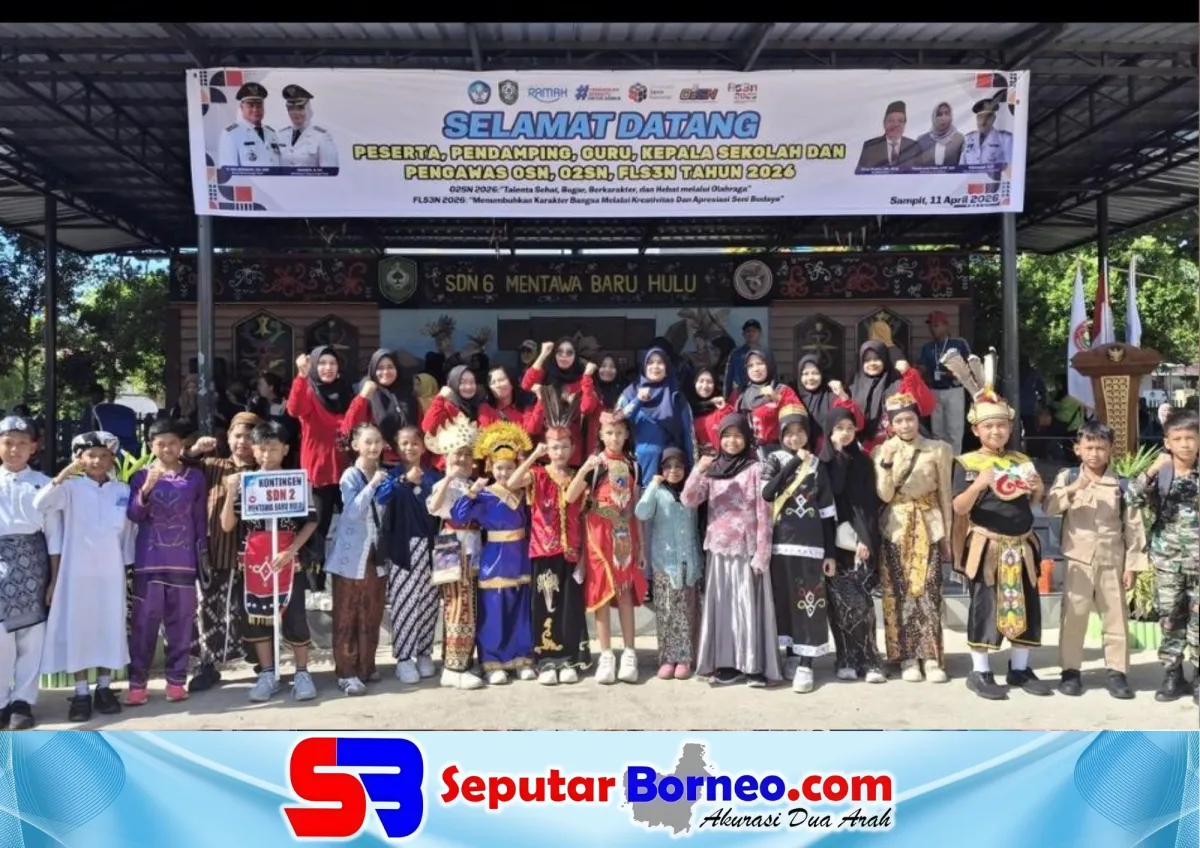 Ratusan Siswa SD dan MI di Mentawa Baru Ketapang Ikuti FLS3N dan O2SN