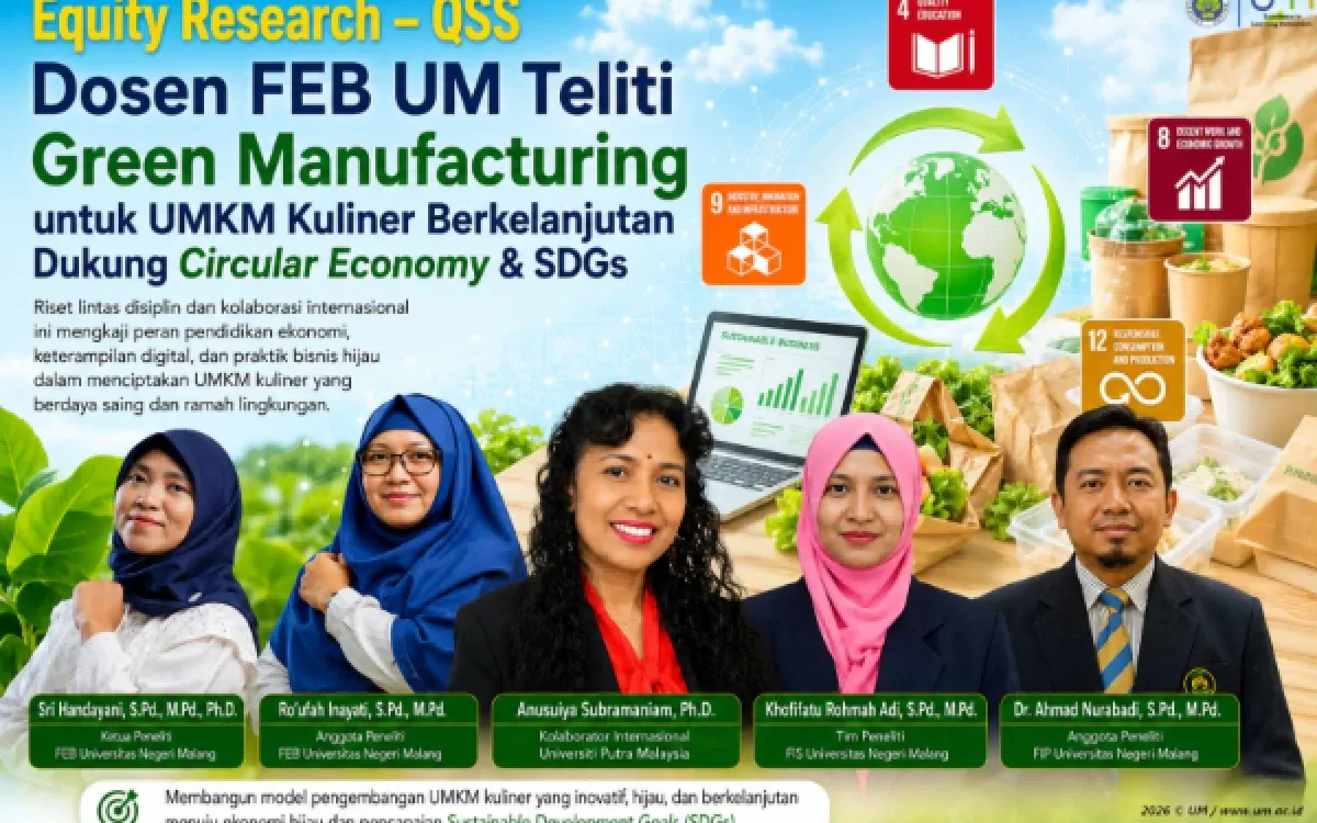 Dosen FEB UM dan Akademisi Malaysia Teliti Penerapan Green Manufacturing pada UMKM Kuliner di Malang Raya