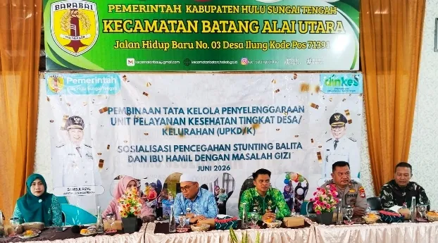 Dinkes HST Sosialisasi dan Evaluasi Percepatan Penurunan Stunting di Batara, Wabup Tekankan Gizi Seimbang