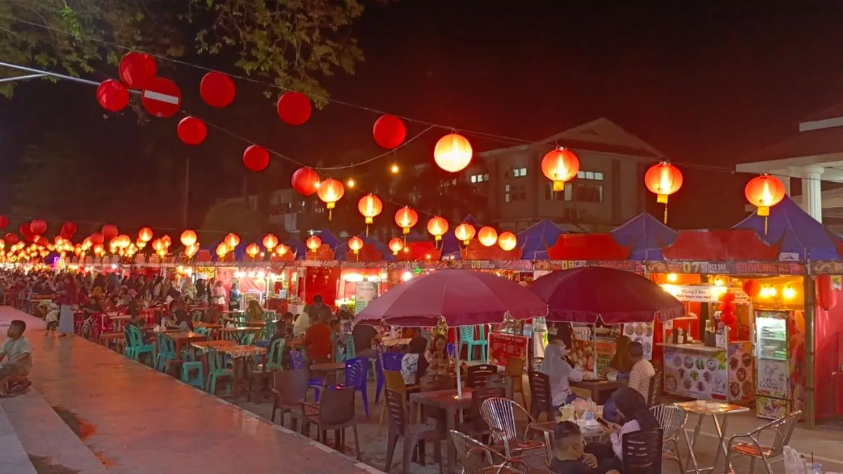 Pelataran Taman Kota GMB Baolan Ramai Kuliner Malam, UMKM Lokal Ikut Terdongkrak