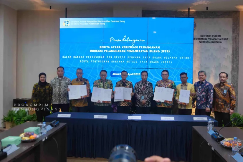 Wawako Tanjungpinang Teken Verifikasi Penanganan IPPR untuk Revisi RTRW dan Penyusunan RDTR