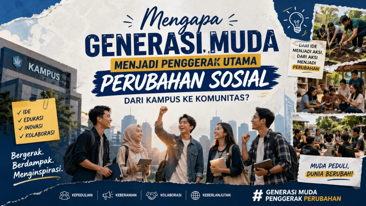 Generasi Muda Jadi Motor Perubahan Sosial, dari Kampus hingga Komunitas
