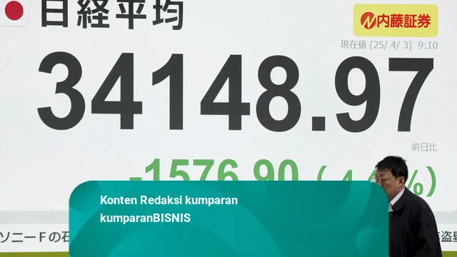 Bursa Saham Jepang Merosot Lebih dari 5% Dipicu Lonjakan Harga Minyak dan Ketegangan Timur Tengah
