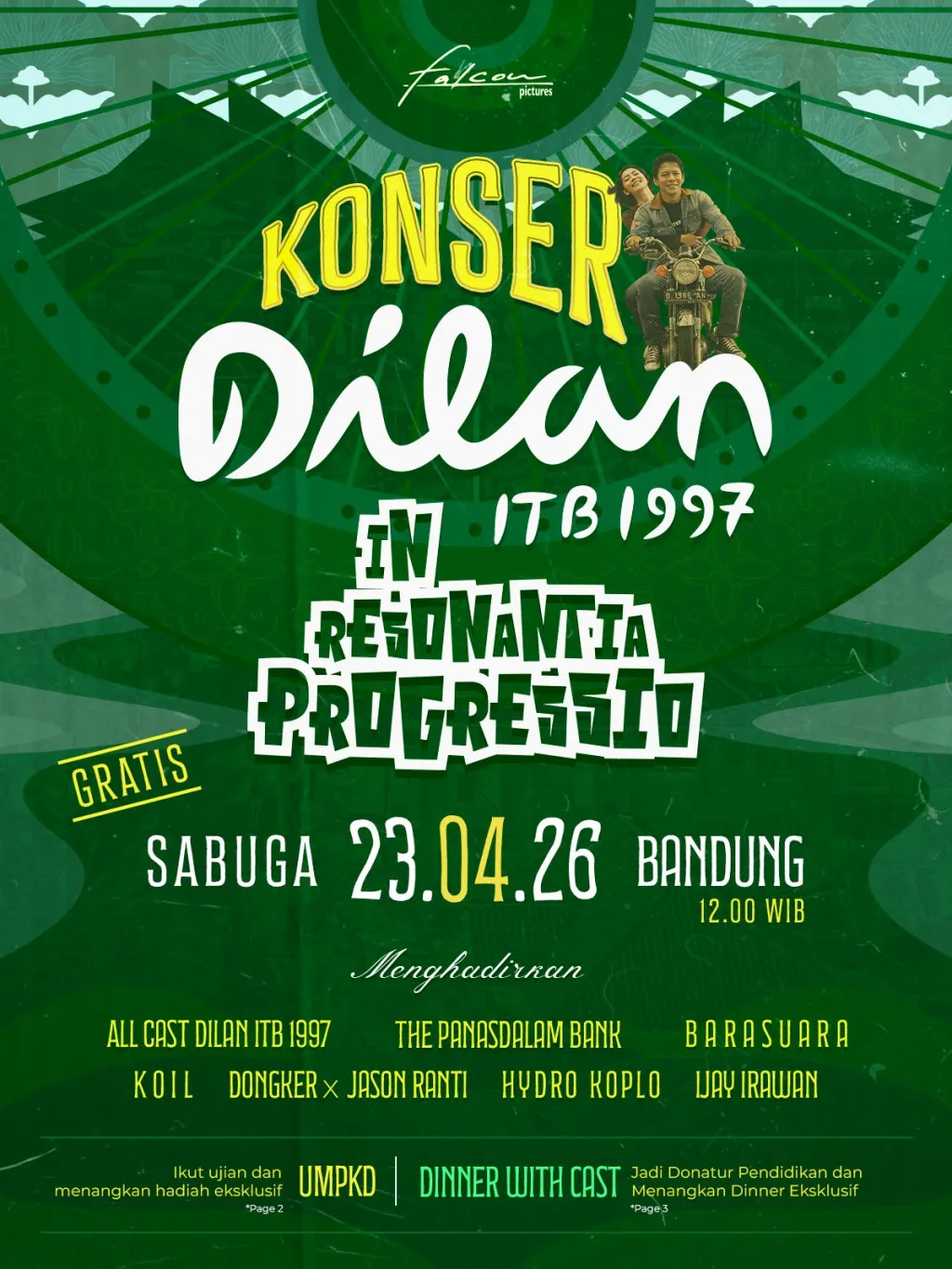 Falcon Pictures Gelar Konser Gratis Sambut Tayang Film Dilan ITB 1997 di Bandung