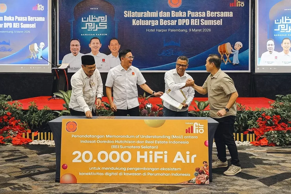 Indosat Gandeng REI Sumsel Hadirkan HiFi Air untuk Internet Rumah Nirkabel di Kawasan Perumahan