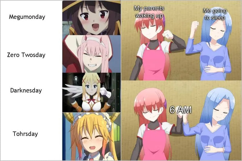 Meme Anime tentang Jadwal: dari Pola Tidur Berantakan hingga Agenda Nonton Sepekan