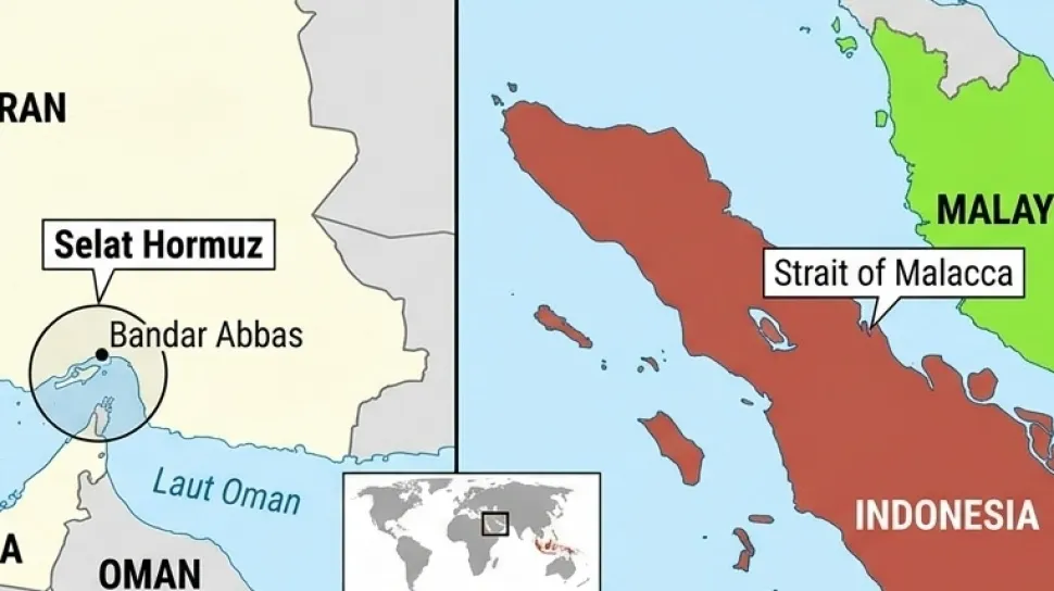 Selat Hormuz dan Selat Malaka: Dua Jalur Sempit yang Menentukan Arus Energi dan Perdagangan Dunia