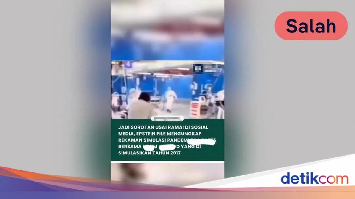 Viral Klaim Simulasi Pandemi 2017 Disebut Terkait Berkas Epstein, DW Lakukan Penelusuran