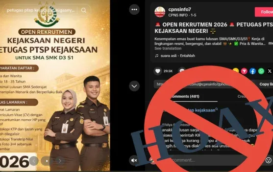 Beredar Rekrutmen Petugas PTSP Kejaksaan di TikTok, Terindikasi Hoaks dan Mengarah Pengumpulan Data Pribadi