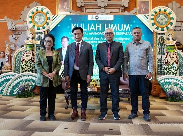Unmas Denpasar Gelar Kuliah Umum Bersama Yusril Ihza Mahendra Bahas AI dalam Penegakan Hukum