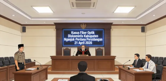 Sidang Kasus Fiber Optik Nganjuk Ungkap Dugaan Aliran Dana Rp840 Juta, Warga Minta Transparansi