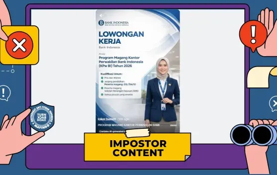 Unggahan TikTok soal Program Magang KPw Bank Indonesia 2026 Dipastikan Hoaks