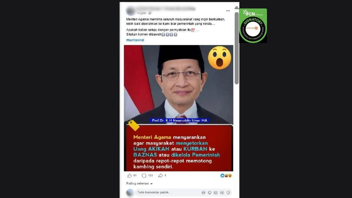 Kemenag Tegaskan Hoaks: Menag Tidak Melarang Warga Menyembelih Hewan Kurban