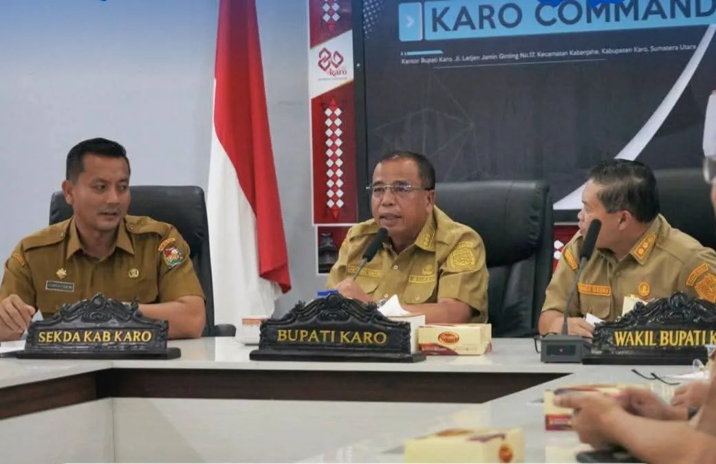 Bupati Karo Ikuti Rakor Virtual dengan Gubernur Sumut, Soroti Transparansi DBH Pajak Rokok dan Penyelesaian Kurang Salur