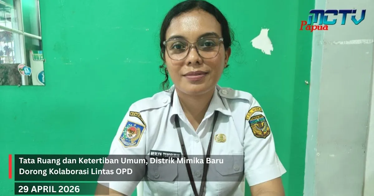 Kepala Distrik Mimika Baru Tekankan Sinkronisasi OPD untuk Tertibkan PKL dan Tata Ruang Kota Timika
