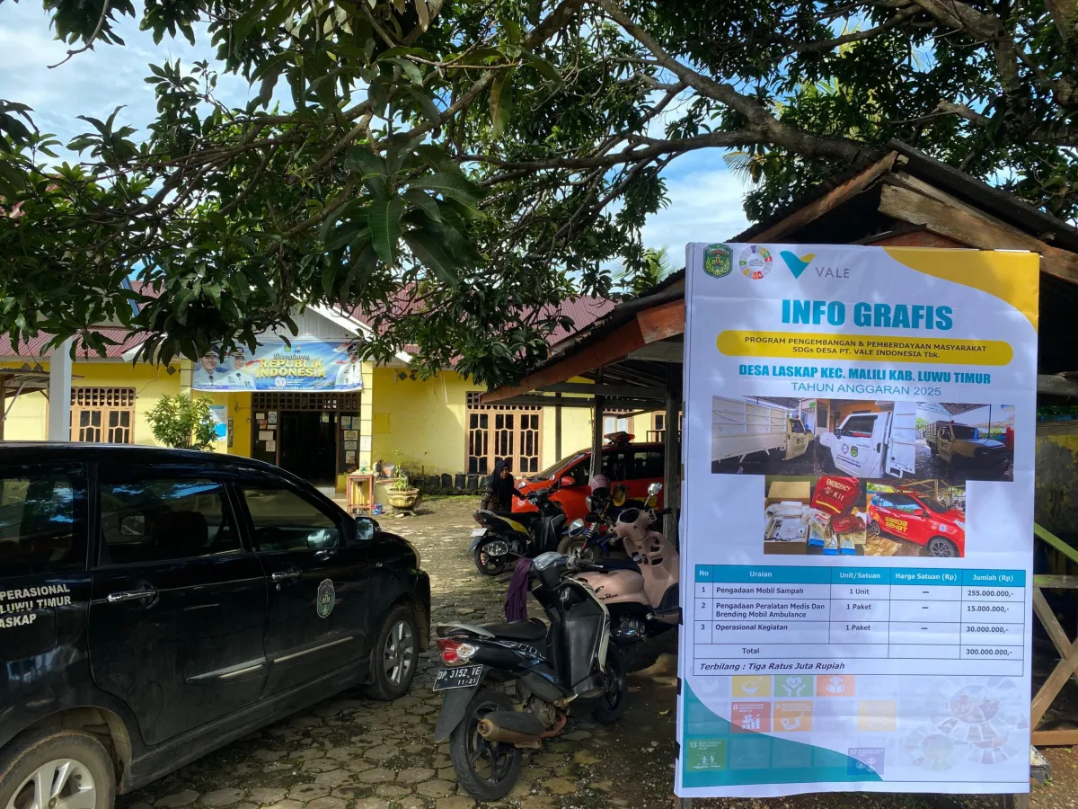 Desa Laskap Pasang Infografis Program dan Anggaran di Kantor Desa untuk Dorong Transparansi