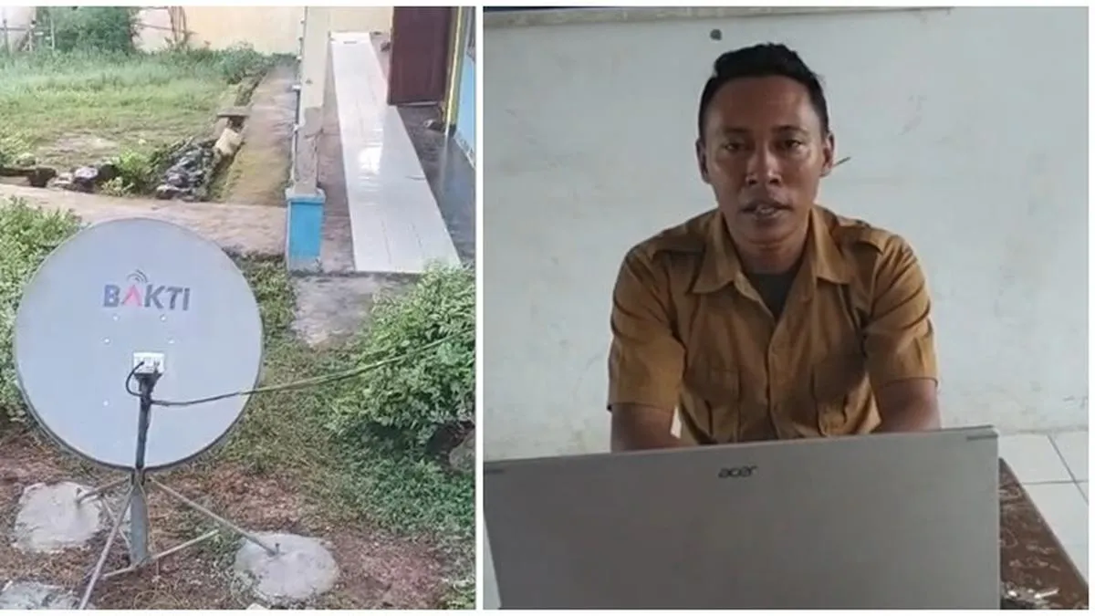 Komdigi Salurkan Internet Satelit Satria-1 ke SMPN 03 Lambitu Satu Atap di Bima