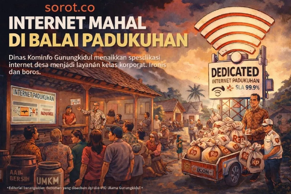 Anggaran Internet Balai Padukuhan Gunungkidul 2025 Naik Jadi Rp 2,57 Miliar, Spesifikasi Dedicated Disorot