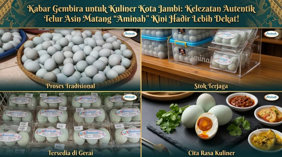 Telur Asin Matang “Aminah” Mulai Dipasarkan Lebih Luas di Kota Jambi