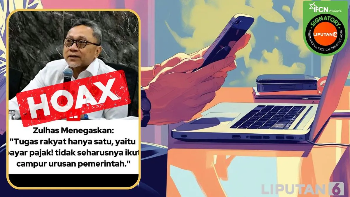 Klaim Menko Pangan Zulkifli Hasan Sebut Tugas Rakyat Hanya Bayar Pajak Dipastikan Hoaks
