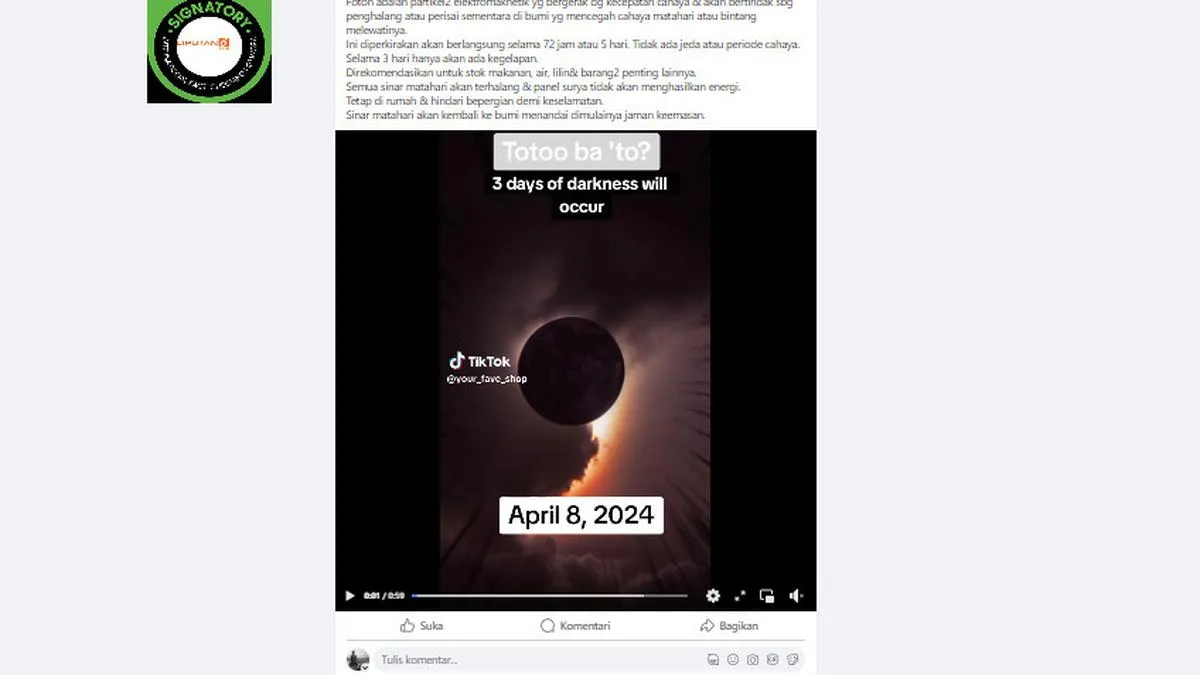 Ragam Hoaks Fenomena Bumi yang Beredar di Media Sosial, dari Aphelion hingga Klaim “Kegelapan 3 Hari”