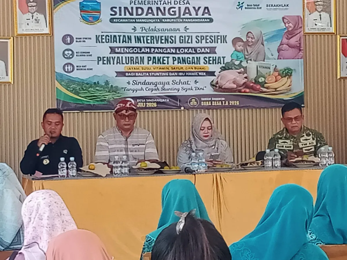 Pemdes Sindangjaya Gelar Intervensi Gizi dan Salurkan Paket Pangan Sehat untuk Cegah Stunting