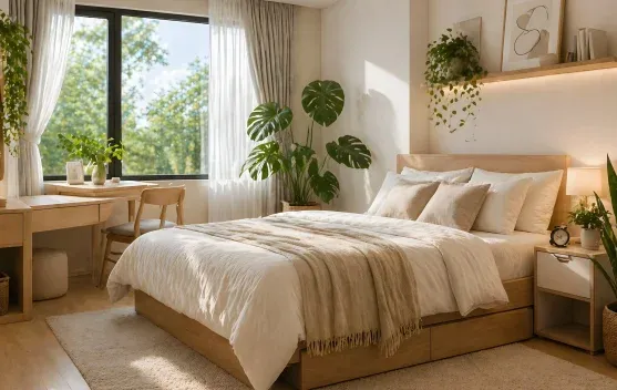 Menata Kamar Tidur Minimalis Modern: Warna Netral, Furnitur Multifungsi, hingga Tanaman Indoor