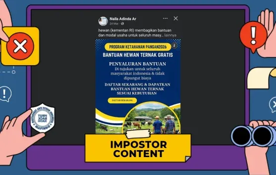Tautan Pendaftaran Bantuan Hewan Ternak di Facebook Dipastikan Hoaks, Warga Diminta Waspada