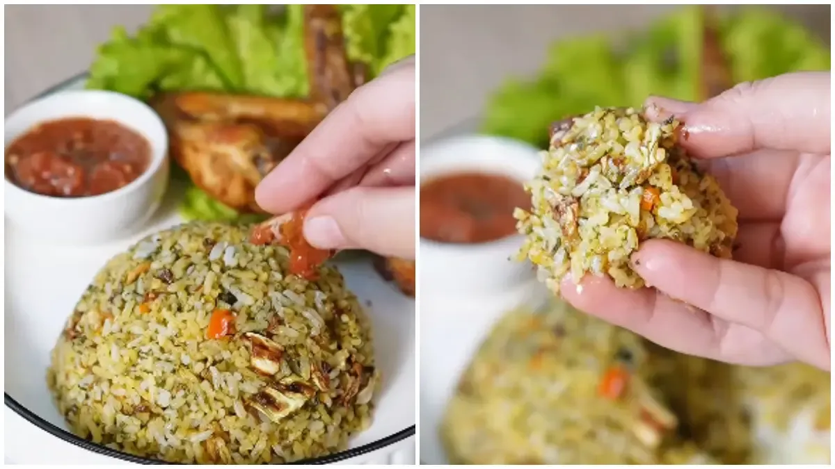 Nasi Bayam Pedas Gurih, Alternatif Menu Rumahan dengan Ayam Goreng Renyah