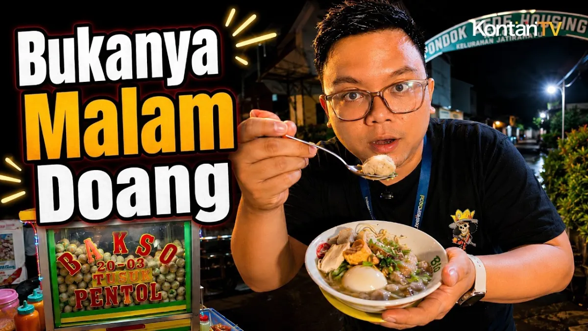 Pentol Malam di Gerbang Pondok Gede Housing I Ramai, Pembeli Antre Pakai Nomor Urut