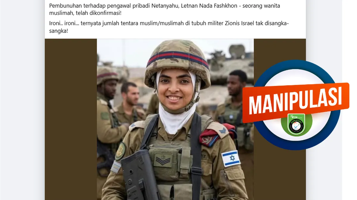 Klaim Netanyahu Punya Pengawal Muslimah Bernama Nada Fashkon Ternyata Hoaks, Foto Disebut Rekayasa AI