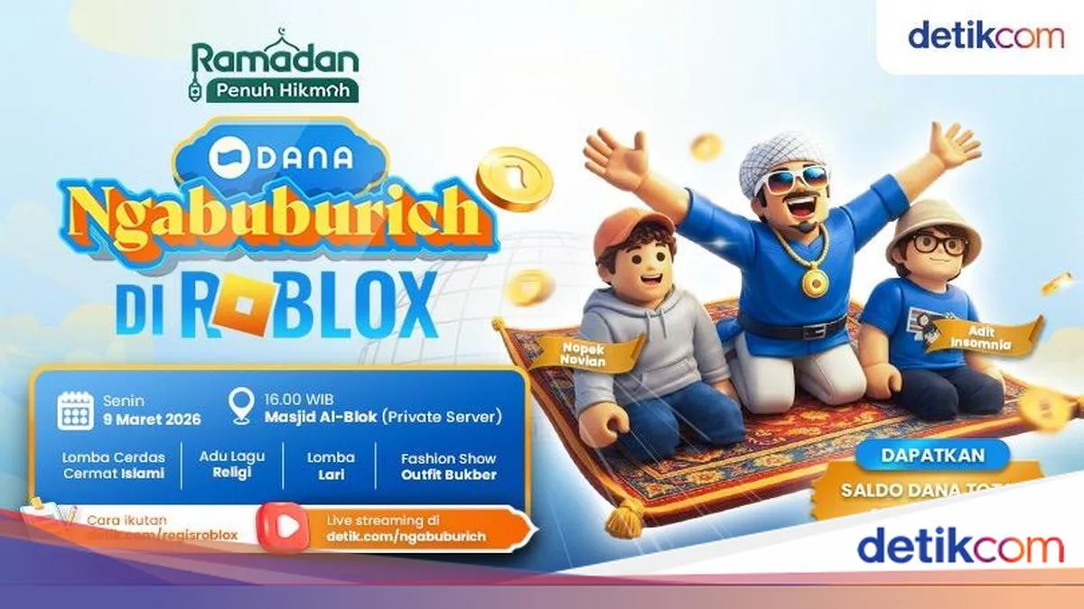 Acara “Ngabuburich” di Roblox Digelar 9 Maret 2026, Tawarkan Lomba dan Hadiah Jutaan Rupiah