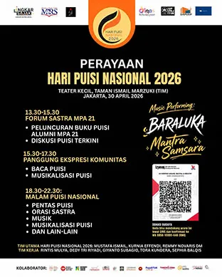 Baraluka Band dan Mantra Samsara Dijadwalkan Tampil di Puncak Hari Puisi Nasional 2026 di TIM