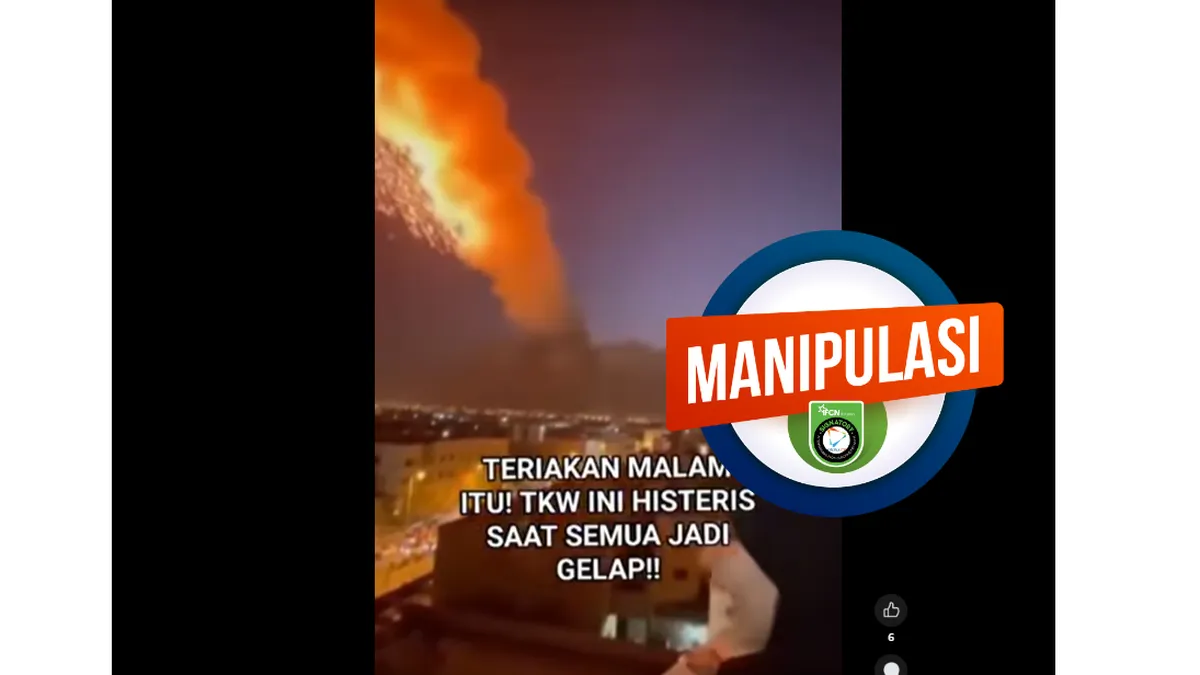 Cek Fakta: Video Narasi TKI Histeris Melihat Ledakan Rudal Ternyata Rekayasa AI