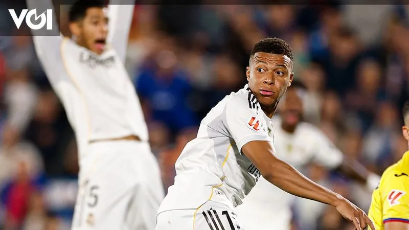 Madrid Kembali ke Puncak Usai Menang Tipis atas Getafe, Mbappe Jadi Penentu