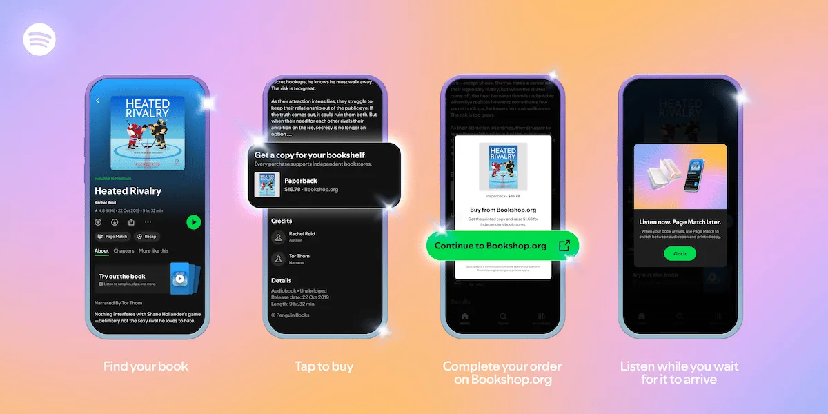Spotify Tambahkan Fitur Pembelian Buku Fisik dari Aplikasi, Tersedia di AS dan Inggris