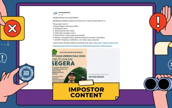 Unggahan Lowongan Petugas Haji 2026 di Facebook Ternyata Hoaks, Waspadai Tautan Mencurigakan