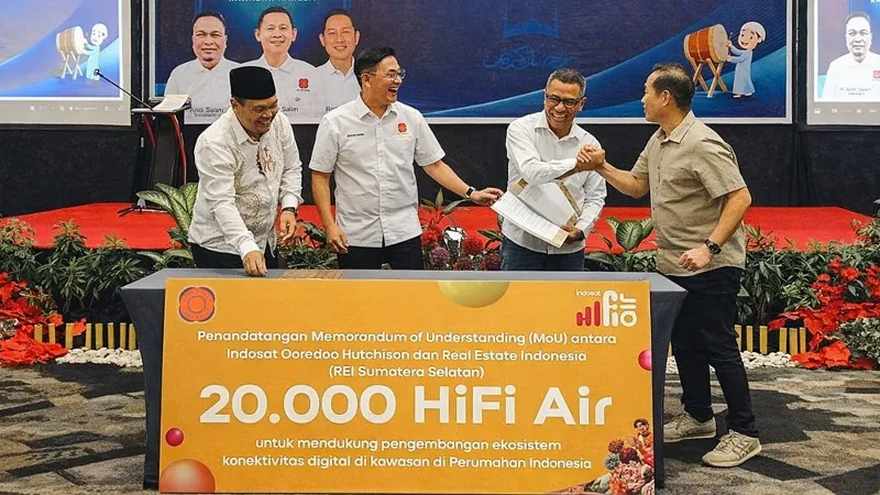 Indosat dan REI Sumsel Kerja Sama Hadirkan Internet Rumah Nirkabel HiFi Air di Kawasan Perumahan