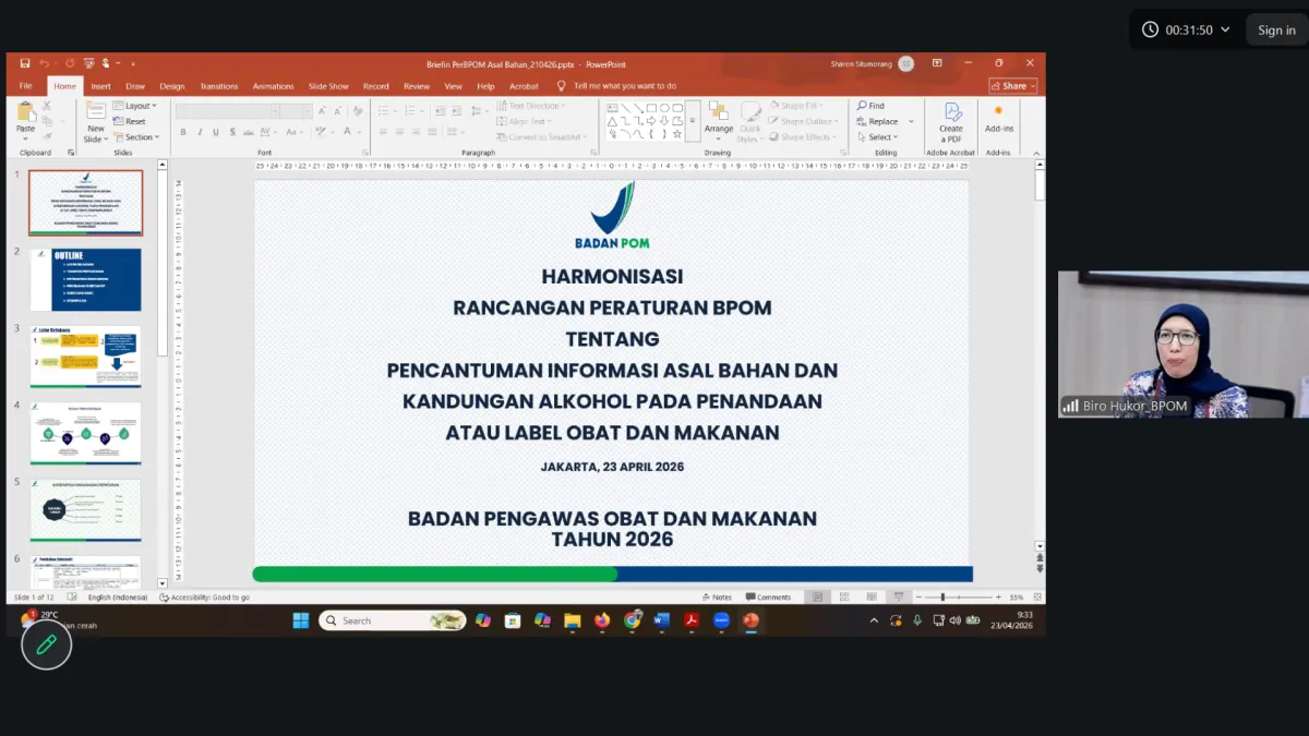 Pemerintah Harmonisasi Aturan Label Obat dan Makanan soal Asal Bahan dan Kandungan Alkohol