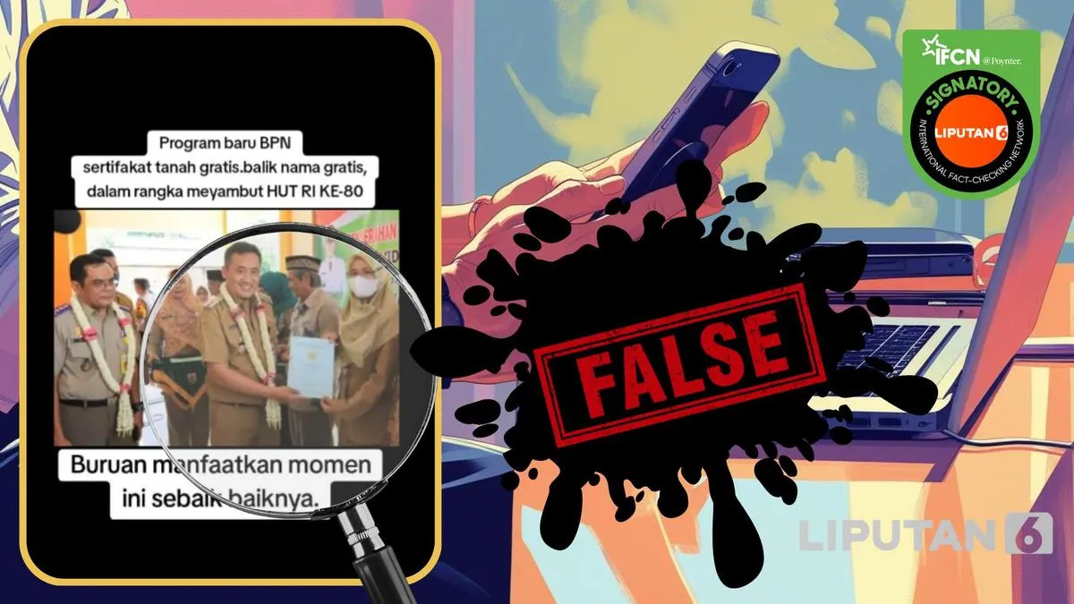 Hoaks Sertifikat Tanah Gratis Marak di Media Sosial, Waspadai Tautan yang Minta Data Pribadi