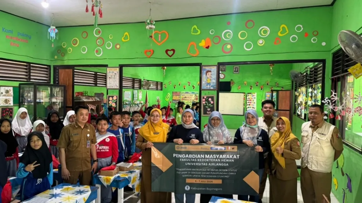 FKH UNAIR Gelar Pemeriksaan Antropometri di SDN Pungpungan II untuk Deteksi Status Gizi Anak