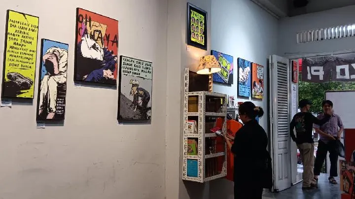 Ilustrator Palembang Yudistira Wiranata Menyuarakan Kegelisahan Sosial Lewat Karya Visual