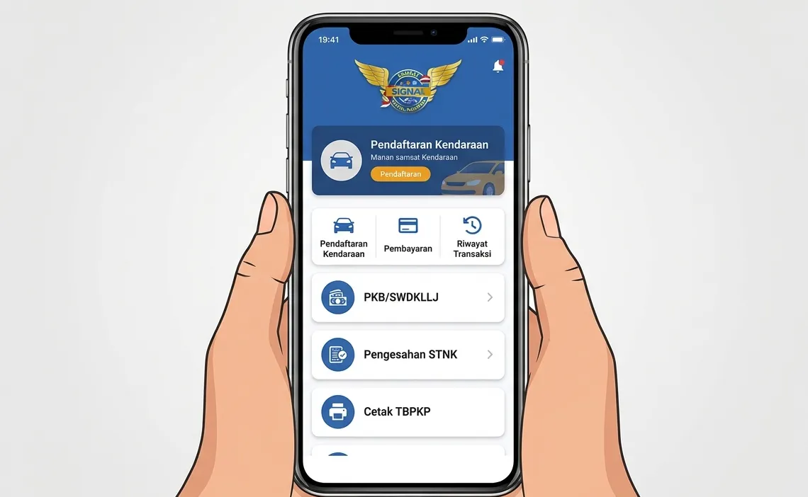 Panduan Daftar Aplikasi SIGNAL untuk Bayar Pajak Kendaraan dan Pengesahan STNK Tahunan Secara Online