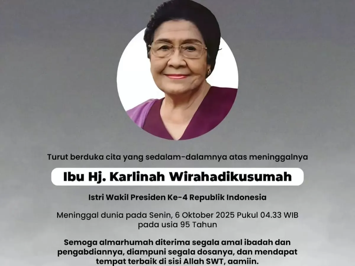 Karlinah Umar Wirahadikusumah Wafat pada Usia 95 Tahun, Dimakamkan di TMP Kalibata