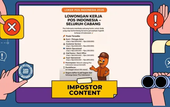 Unggahan Lowongan Kerja Pos Indonesia 2026 di Facebook Dipastikan Hoaks