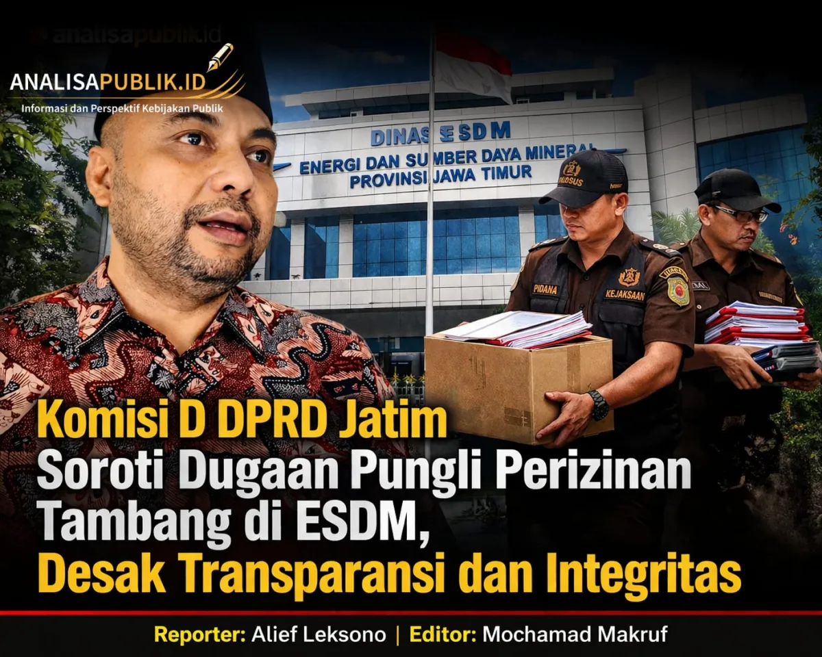 Komisi D DPRD Jatim Prihatin Dugaan Pungli Perizinan Tambang di Dinas ESDM, Minta Transparansi