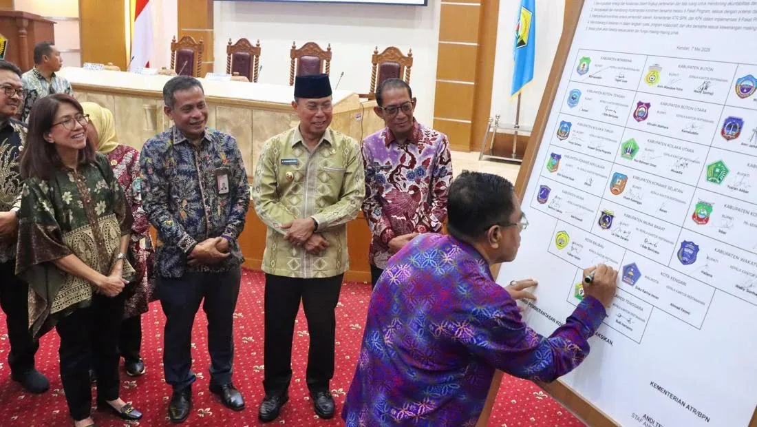ATR/BPN, KPK, dan Pemda Sultra Sepakati Penguatan Tata Kelola Pertanahan untuk Cegah Korupsi